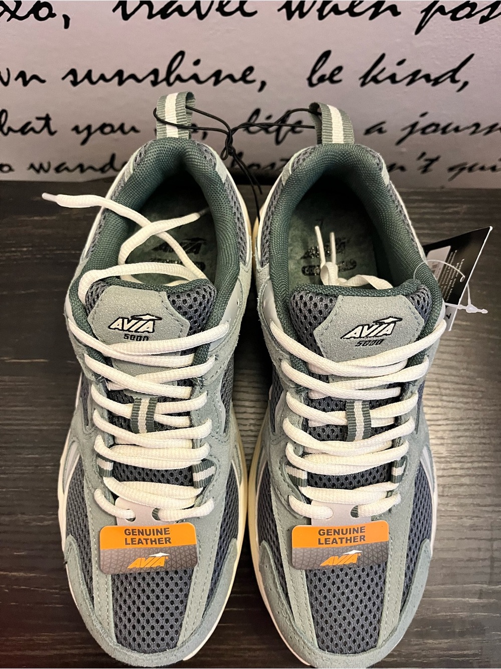 AVIA Women’s Green and White Athletic Sneakers
